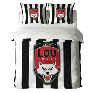 Alternative view of Housse De Couette Lou Lyon Olympique Universitaire Rugby Club Parure de lit Ensemble De Literie Rugby - Model 08