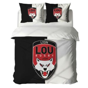 Alternative view of Housse De Couette Lou Lyon Olympique Universitaire Rugby Club Parure de lit Ensemble De Literie Rugby - Model 09
