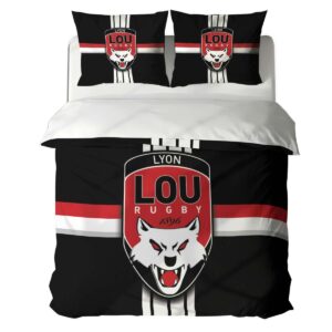 Alternative view of Housse De Couette Lou Lyon Olympique Universitaire Rugby Club Parure de lit Ensemble De Literie Rugby - Model 10