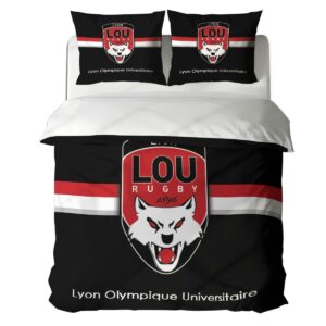 Alternative view of Housse De Couette Lou Lyon Olympique Universitaire Rugby Club Parure de lit Ensemble De Literie Rugby - Model 11