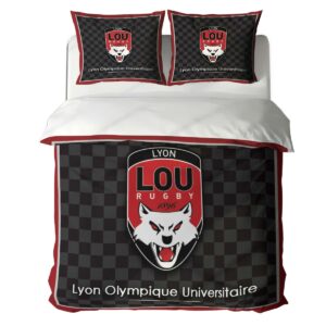 Alternative view of Housse De Couette Lou Lyon Olympique Universitaire Rugby Club Parure de lit Ensemble De Literie Rugby - Model 12