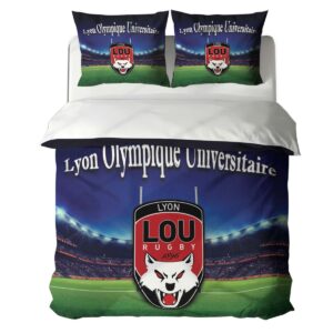 Alternative view of Housse De Couette Lou Lyon Olympique Universitaire Rugby Club Parure de lit Ensemble De Literie Rugby - Model 13