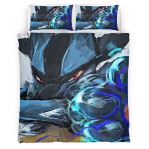 Housse De Couette Lucario Pokémon 10 Parure de lit Ensemble De Literie