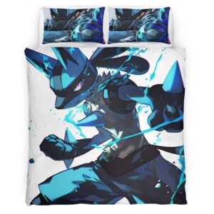 Housse De Couette Lucario Pokémon 11 Parure de lit Ensemble De Literie