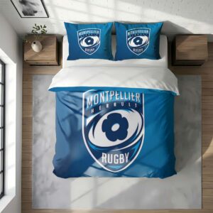 Alternative view of Housse De Couette MHR Montpellier Hérault Rugby Club Parure de lit Ensemble De Literie Rugby - Model 04