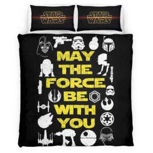 Housse De Couette May the Force Be With You – Icône Star Wars Parure de lit Ensemble De Literie