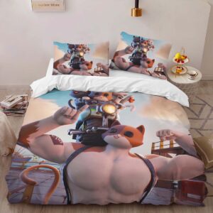 Alternative view of Housse De Couette Meowscles et Kit Fortnite Heureux Parure de lit Ensemble De Literie