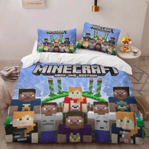 Alternative view of Housse De Couette Minecraft Tous les Personnages Alliés du Jeu Parure de lit Ensemble De Literie