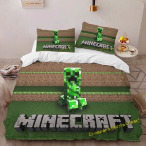 Alternative view of Housse De Couette Minecraft Creeper Classique Mécontent Parure de lit Ensemble De Literie
