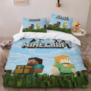 Alternative view of Housse De Couette Minecraft Steve Classique avec Alex Parure de lit Ensemble De Literie