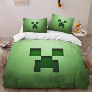 Alternative view of Housse De Couette Minecraft Visage de Creeper Parure de lit Ensemble De Literie