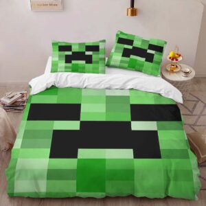 Alternative view of Housse De Couette Minecraft Creeper Zone de Jeu Parure de lit Ensemble De Literie