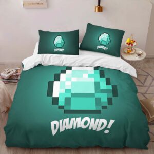 Alternative view of Housse De Couette Minecraft Diamant 4 Parure de lit Ensemble De Literie