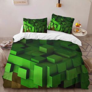 Alternative view of Housse De Couette Minecraft Bloc d’Herbe 2 Parure de lit Ensemble De Literie