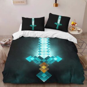 Alternative view of Housse De Couette Minecraft Steve Épée en Diamant Parure de lit Ensemble De Literie