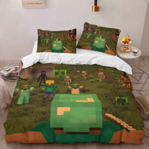 Alternative view of Housse De Couette Minecraft Steve combat les forces ennemies 2 Parure de lit Ensemble De Literie
