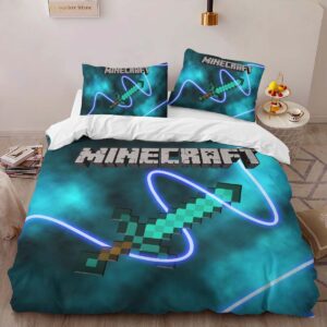 Alternative view of Housse De Couette Minecraft Arme Épée en Diamant 1001 Parure de lit Ensemble De Literie
