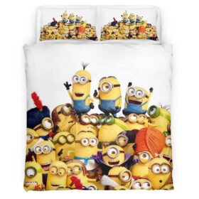 Housse De Couette Minions Personnages 14 Parure de lit Ensemble De Literie