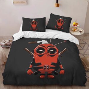 Alternative view of Housse De Couette Minions et Deadpool Parure de lit Ensemble De Literie