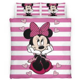 Housse De Couette Minnie Mouse Disney 17 Parure de lit Ensemble De Literie
