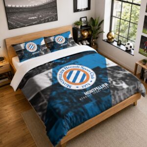 Housse De Couette Montpellier HSC 01 Parure de lit Ensemble De Literie - MHSC Ligue 1