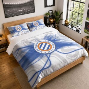 Housse De Couette Montpellier HSC 03 Parure de lit Ensemble De Literie - MHSC Ligue 1
