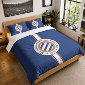 Housse De Couette Montpellier HSC 19 Parure de lit Ensemble De Literie - MHSC Ligue 1