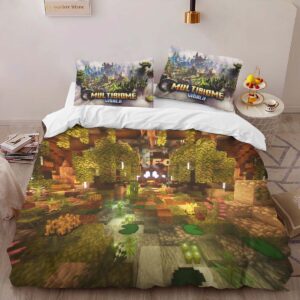 Alternative view of Housse De Couette Minecraft Multi-Biome 02 Parure de lit Ensemble De Literie
