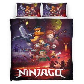 Housse De Couette Ninjago – Tous les Personnages 1002 Parure de lit Ensemble De Literie
