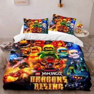 Alternative view of Housse De Couette Ninjago – Tous les Personnages Dragons Rising Parure de lit Ensemble De Literie