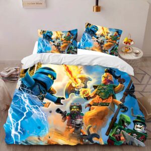 Alternative view of Housse De Couette Ninjago – Combat Tous les Personnages 1010 Parure de lit Ensemble De Literie