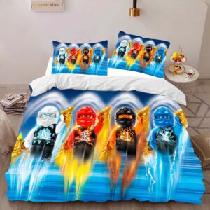 Alternative view of Housse De Couette Ninjago – Combat Tous les Personnages 1011 Parure de lit Ensemble De Literie