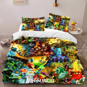 Alternative view of Housse De Couette Ninjago – Combat Tous les Personnages 1016 Parure de lit Ensemble De Literie