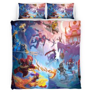 Housse De Couette Ninjago – Combat Tous les Personnages 1018 Parure de lit Ensemble De Literie