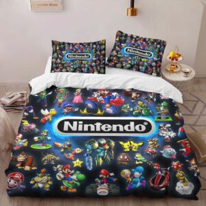 Alternative view of Housse De Couette Nintendo Personnages en jeu Parure de lit Ensemble De Literie
