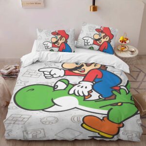 Alternative view of Housse De Couette Super Mario et Yoshi – Nintendo Parure de lit Ensemble De Literie