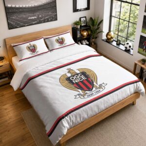Housse De Couette OGC Nice 02 Parure de lit Ensemble De Literie - OGC Nissa Ligue 1