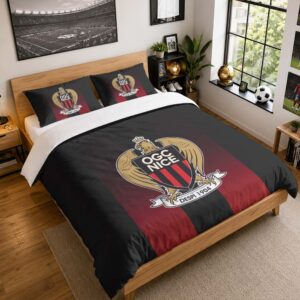 Housse De Couette OGC Nice 03 Parure de lit Ensemble De Literie - OGC Nissa Ligue 1