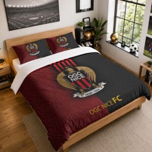 Housse De Couette OGC Nice 06 Parure de lit Ensemble De Literie - OGC Nissa Ligue 1
