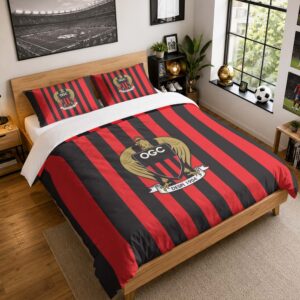 Housse De Couette OGC Nice 15 Parure de lit Ensemble De Literie - OGC Nissa Ligue 1