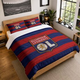 Housse De Couette Olympique Lyonnais 12 Parure de lit Ensemble De Literie – OL Ligue 1