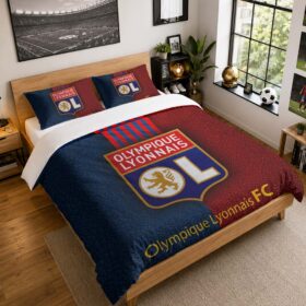 Housse De Couette Olympique Lyonnais 15 Parure de lit Ensemble De Literie – OL Ligue 1