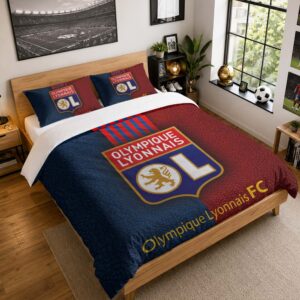 Housse De Couette Olympique Lyonnais 15 Parure de lit Ensemble De Literie - OL Ligue 1