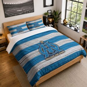 Housse De Couette Olympique de Marseille 13 Parure de lit Ensemble De Literie - OM Ligue 1