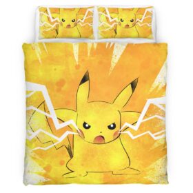 Housse De Couette Pikachu Parure de lit Ensemble De Literie