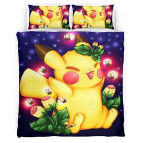 Housse De Couette Pikachu 4 Parure de lit Ensemble De Literie