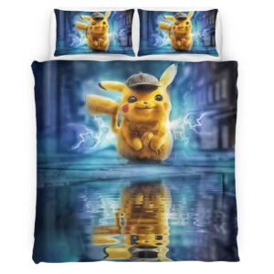 Housse De Couette Détective Pikachu 1 Parure de lit Ensemble De Literie