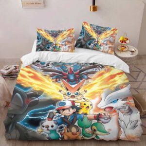 Alternative view of Housse De Couette Détective Pikachu – Tous les Personnages 4 Parure de lit Ensemble De Literie