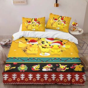 Alternative view of Housse De Couette Pikachu Pokémon Joyeux Noël Parure de lit Ensemble De Literie