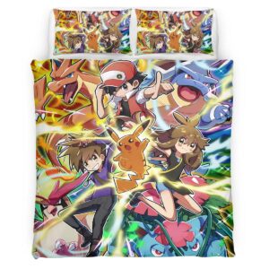 Housse De Couette Pokémon – Tous les Personnages 4 Parure de lit Ensemble De Literie